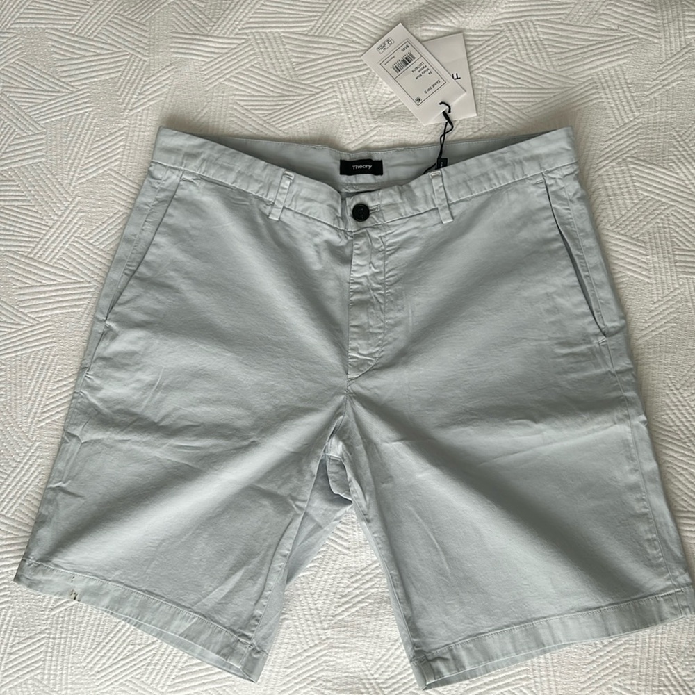 Theory’s men Zaine Shorts Size 34, Misty blue